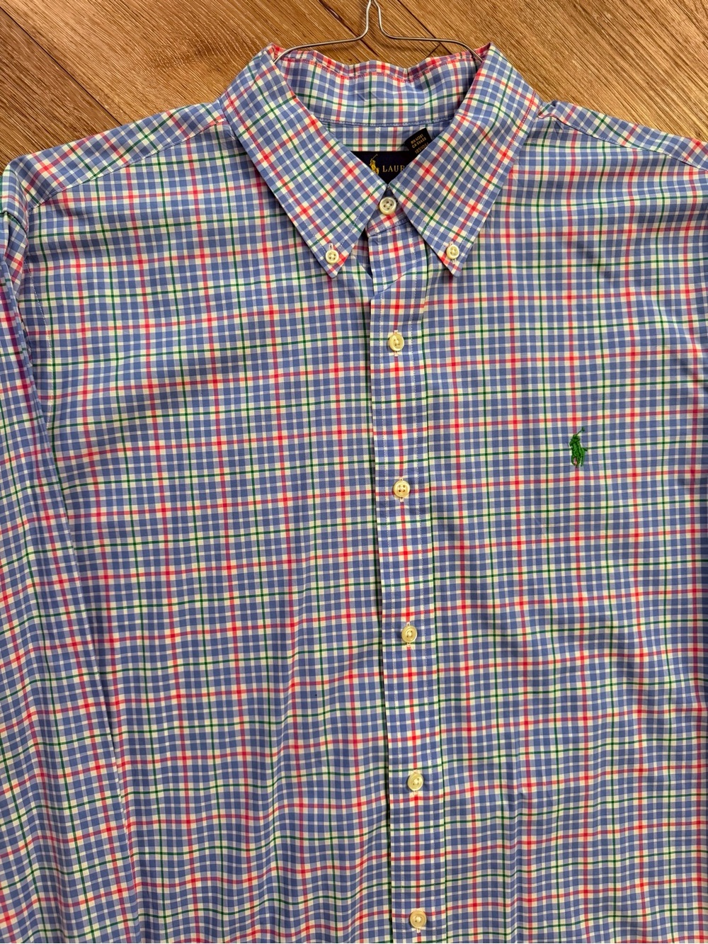 Polo by Ralph Lauren Blue, Pink & Green Multi-Check Button-Down Shirt size XL